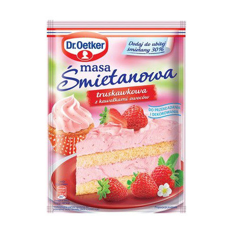 Masa śmietanowa truskawkowa Masa śmietanowa truskawkowa
