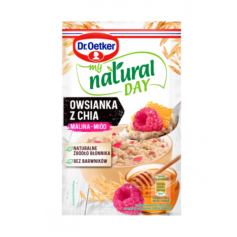 Owsianka z Chia Malina- Miód Owsianka z Chia Malina- Miód