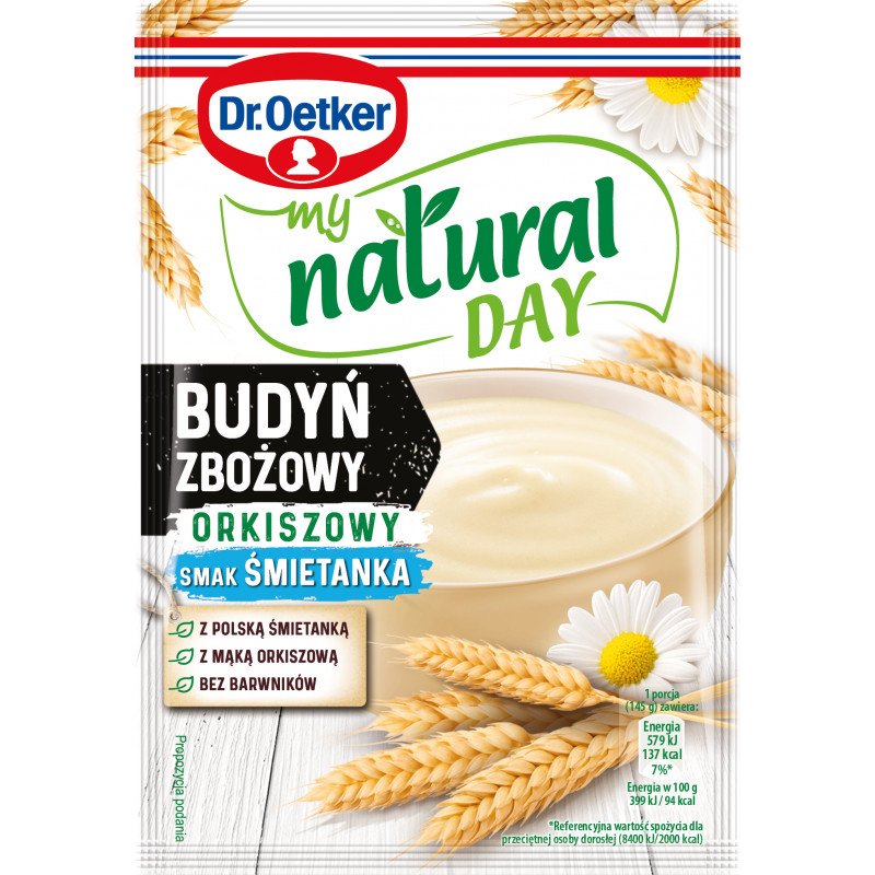 Budyń Zbożowy Orkiszowy smak śmietanka Budyń Zbożowy Orkiszowy smak śmietanka