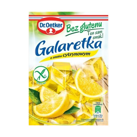 Galaretka o smaku cytrynowym bez glutenu Galaretka o smaku cytrynowym bez glutenu