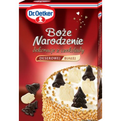 Boże Narodzenie Dekoracje z czekolady białej i deserowej