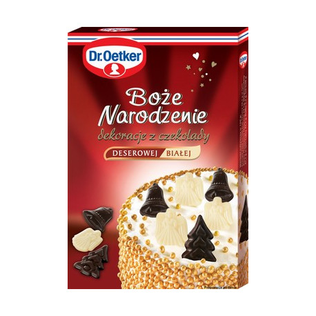 Boże Narodzenie Dekoracje z czekolady białej i deserowej Boże Narodzenie Dekoracje z czekolady białej i deserowej