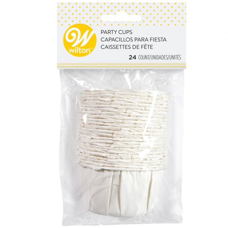 Papilotki kubeczki białe (24 szt.) - Wilton