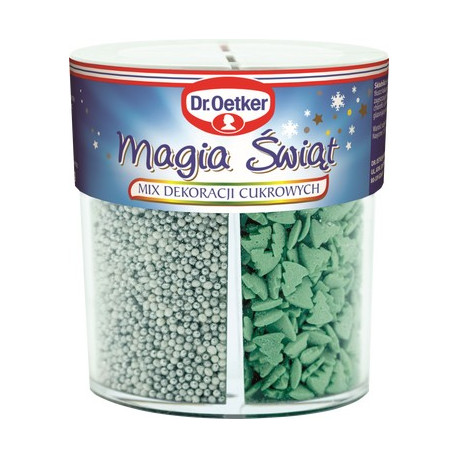 Mix dekoracji cukrowych Magia świąt 76 g - Dr. Oetker