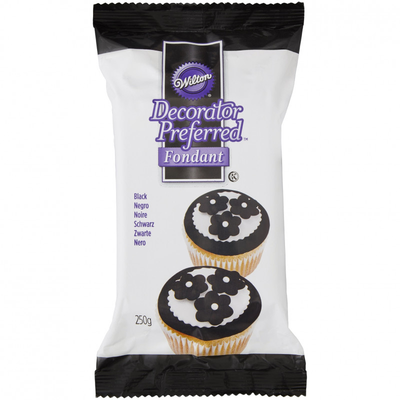 Lukier plastyczny czarny (250 g), fondant, masa cukrowa - Wilton