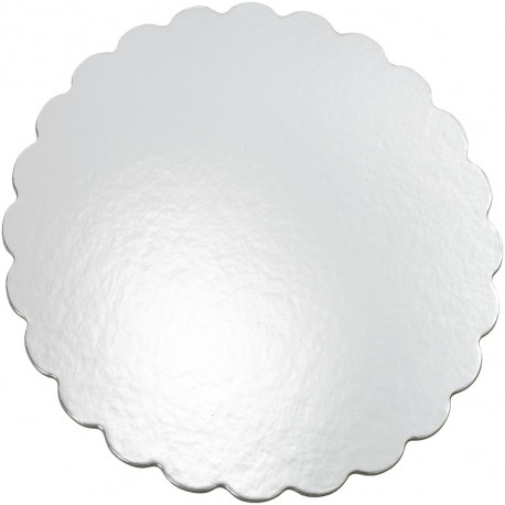 Podkłady okrągłe pod tort srebrne średnica 30 cm (8 sztuk) - Wilton