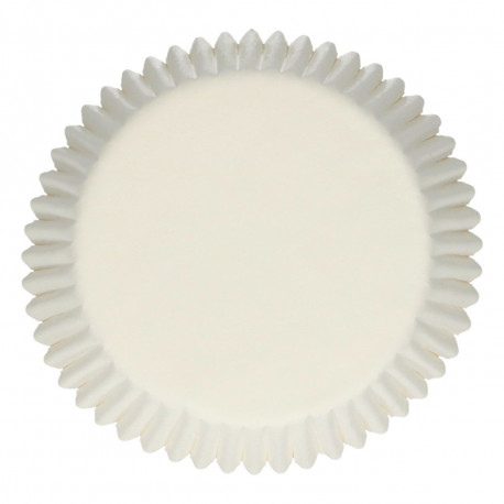 Papilotki (foremki papierowe) do muffinek białe – FunCakes