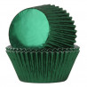 Papilotki do muffinek błyszczące zielone (24 szt) - House of Marie