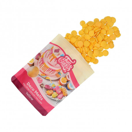 Pastylki-Deco-Melts-żółte-Yellow-250g-FunCakes