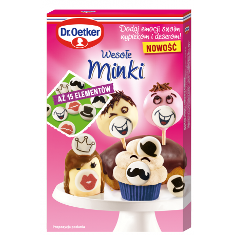 Dekoracje cukrowe Wesołe minki 23 g - Dr. Oetker