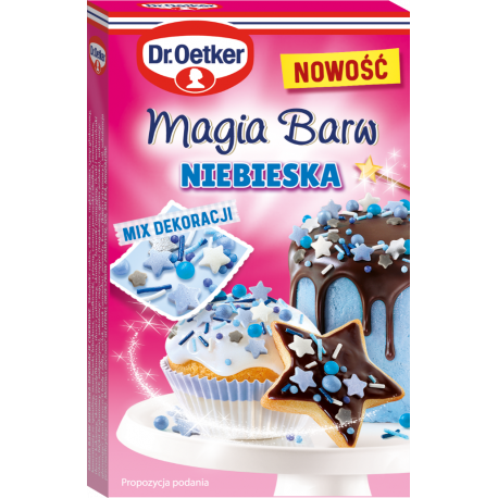 Dekoracje cukrowe Magia Barw Niebieska 70 g - Dr. Oetker