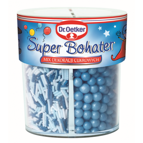 Mix dekoracji cukrowych Super Bohater 76 g - Dr. Oetker