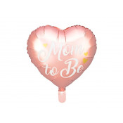 Balon foliowy Mom to Be, 35 cm, różowy  (1 szt.)