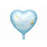 Balon foliowy Mom to Be, 35 cm, niebieski (1 szt.)