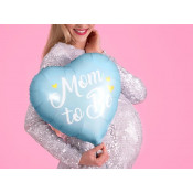 Balon foliowy Mom to Be, 35 cm, niebieski (1 szt.)