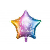 Balon foliowy Happy Birthday, 40 cm (1 szt.)