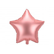Balon foliowy Gwiazdka, 48 cm, różowe złoto (1 szt.)