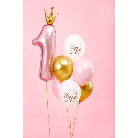 Balony 30 cm, One, Pastel Pale Pink (6 szt.)