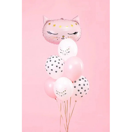 Balony 30 cm, Kotek, mix (6 szt.)