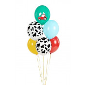 Balony 30 cm, Farma, mix (6 szt.)