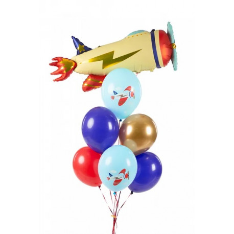 Balony 30 cm, Samolot, mix (6 szt.)