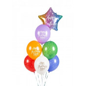 Balony 30 cm, Happy Birthday To You, mix (6 szt.)