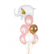 Balony 30 cm, Roczek, Baby pink (6 szt.)