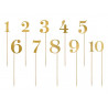 Numery na stół, złoty, 25,5-26,5 cm (10 szt.)