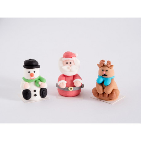 Dekoracje cukrowe Świąteczne figurki, 3 szt. - FunCakes