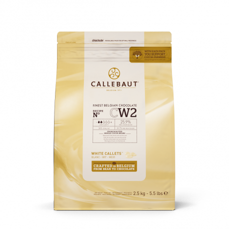Czekolada Callebaut W2 biała, 2,5 kg
