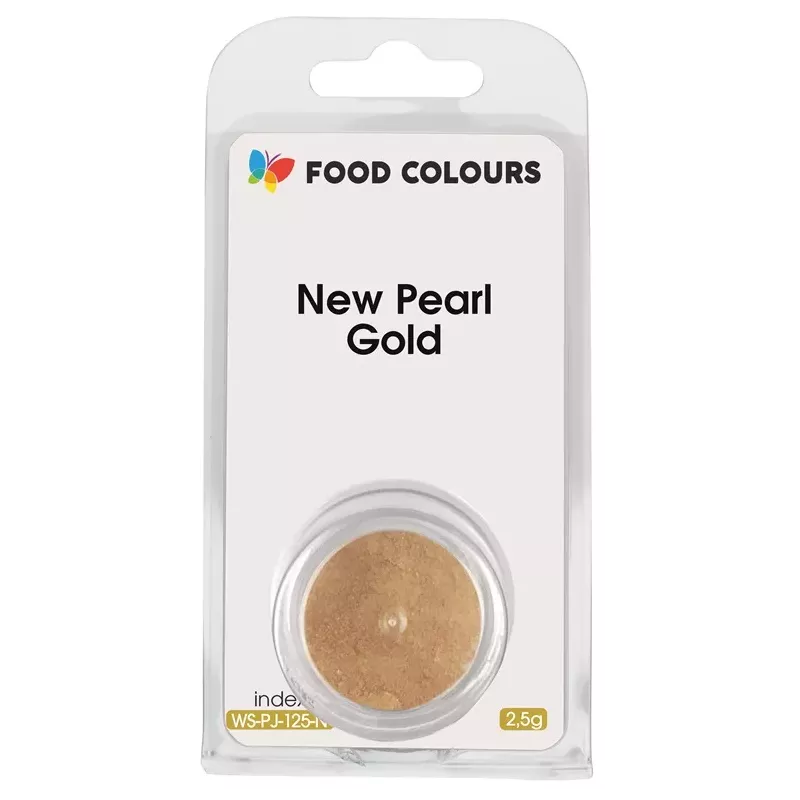 Barwnik pudrowy pyłkowy do pudrowania New Pearl Gold 2,5g Food Colours