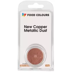 Barwnik pudrowy pyłkowy do pudrowania New Copper Metallic 2,5g Food Colours