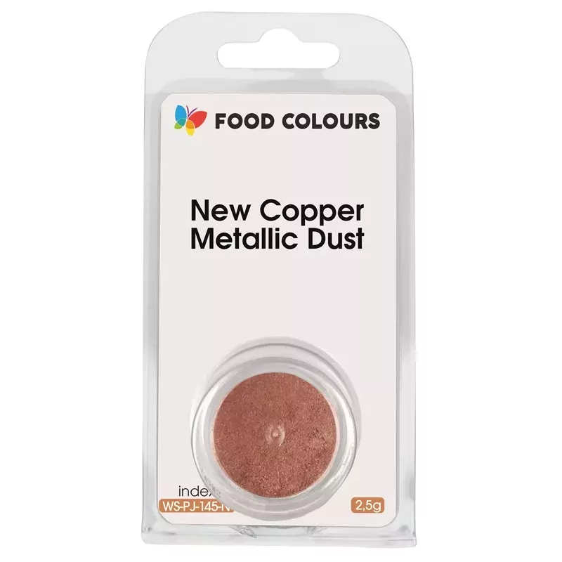 Barwnik pudrowy pyłkowy do pudrowania New Copper Metallic 2,5g Food Colours