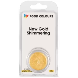 Barwnik pudrowy pyłkowy do pudrowania New Gold Shimmering 2,5g Food Colours