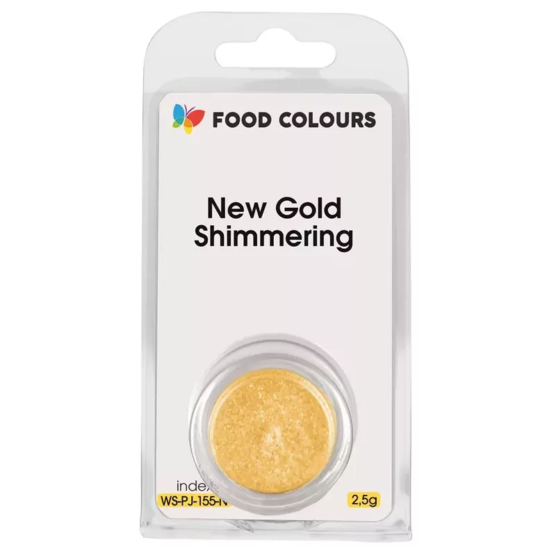 Barwnik pudrowy pyłkowy do pudrowania New Gold Shimmering 2,5g Food Colours