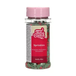 Dekoracje cukrowe Ostrokrzew Mix, 55 g - FunCakes