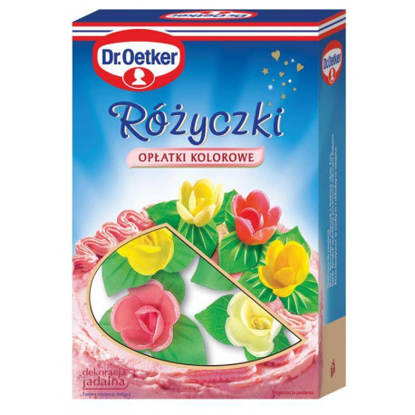 Różyczki opłatki kolorowe Różyczki opłatki kolorowe