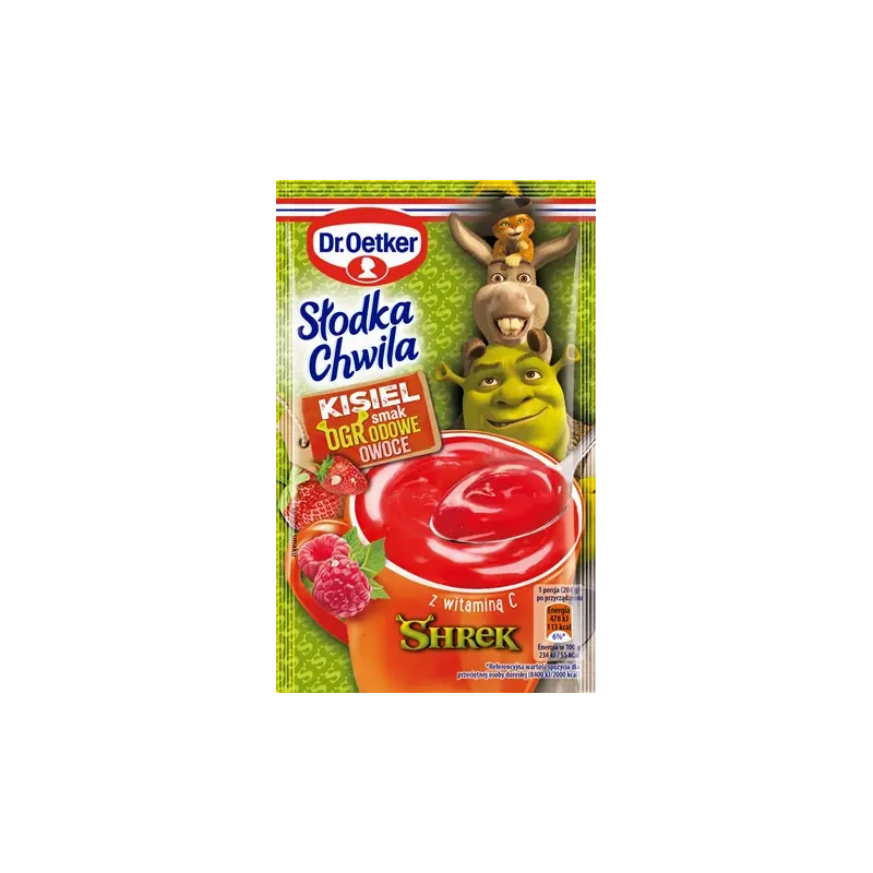 Słodka Chwila Kisiel smak OGRodowe owoce Shrek Słodka Chwila Kisiel smak OGRodowe owoce Shrek