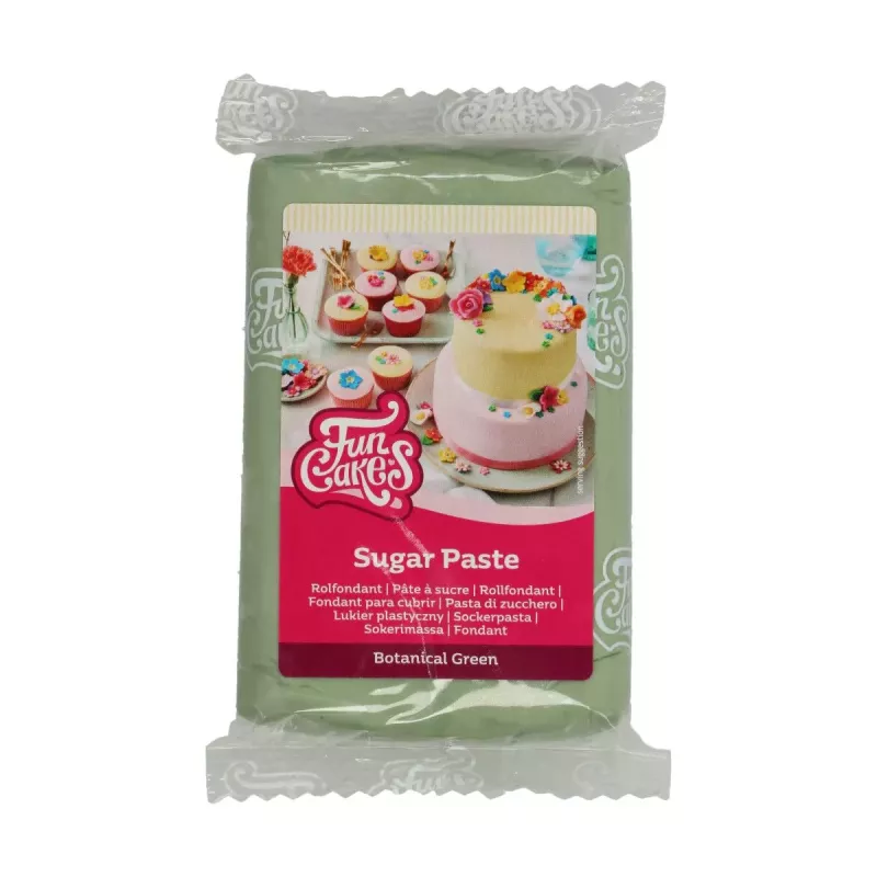 Masa cukrowa zielona "Botanical Green", 250 g - Funcakes Masa cukrowa zielona "Botanical Green", 250 g - Funcakes