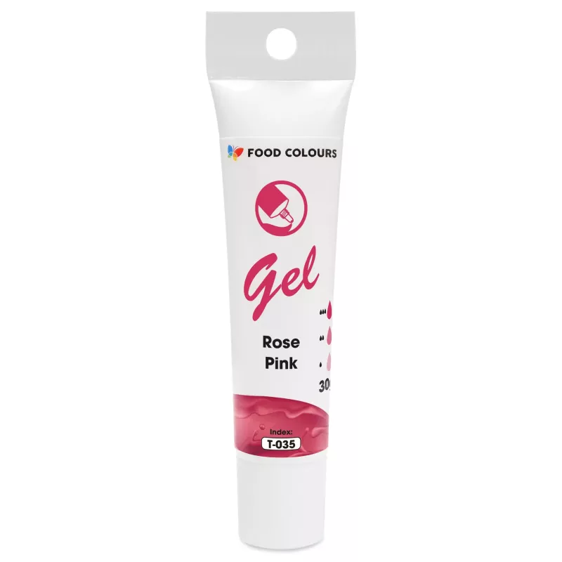 Barwniki żelowe w tubce Rose Pink - Różowy 30 g, Food Colours Barwniki żelowe w tubce Rose Pink - Różowy 30 g, Food Colours