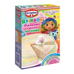 Piankowe ciasto na zimno rainbow Koci Domek Gabi