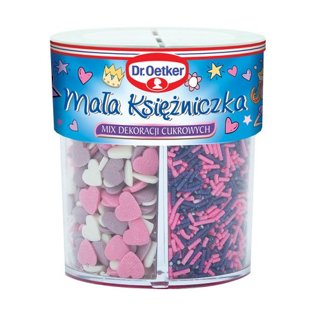 Mix dekoracji cukrowych Mała Księżniczka 78 g - Dr. Oetker