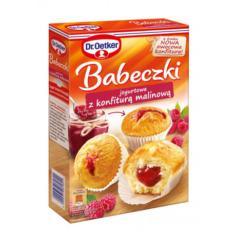 Babeczki jogurtowe z konfiturą malinową Babeczki jogurtowe z konfiturą malinową